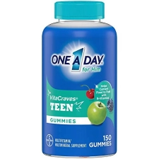 ONE A DAY TEEN FOR HIM MULTIVITAMIN GUMMIES WITH VITAMIN A C D E ZINC, IMMUNE HEALTH SUPPORT AND PHYSICAL ENERGY, 150 COUNT