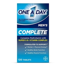 ONE A DAY  MEN'S COMPLETE MULTIVITAMIN - ADULT SUPPLEMENT WITH VITAMINS ACD, E, ZINC & B TO SUPPORT BRAIN FUNCTION, ENERGY - 120 COUNT - 4 MONTH SUPPLY