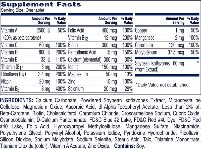 ONE A DAY WOMEN'S MENOPAUSE COMPLETE MULTIVITAMIN SUPPLEMENT - 50 CT -