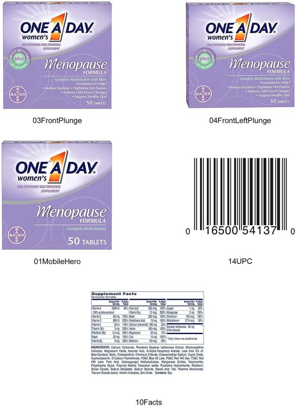ONE A DAY WOMEN'S MENOPAUSE COMPLETE MULTIVITAMIN SUPPLEMENT - 50 CT -