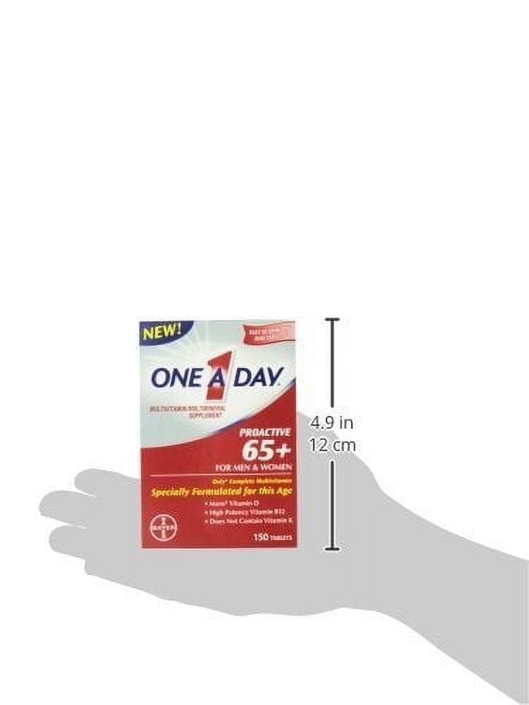 ONE A DAY PROACTIVE 65 PLUS MULTIVITAMIN MULTI MINERAL TABLETS 150 EACH