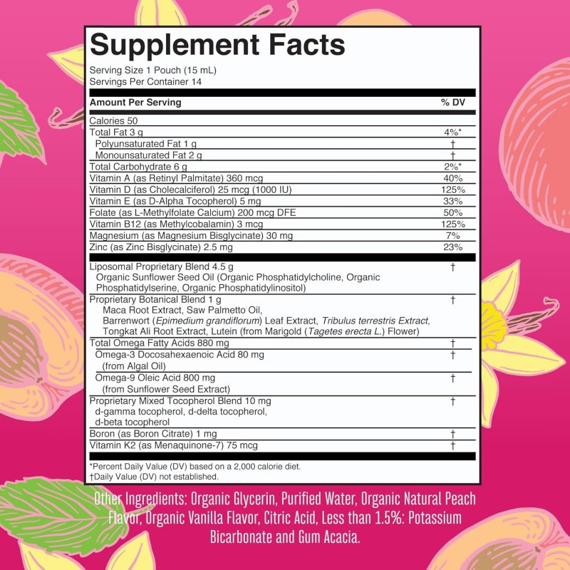MARYRUTH'S 40+ WOMEN VITAMIN | SUGAR FREE LIQUID MULTIVITAMIN | IMMUNE SUPPORT, MOOD BALANCE | VEGAN NON-GMO | 14-0.5 FL OZ POUCHES