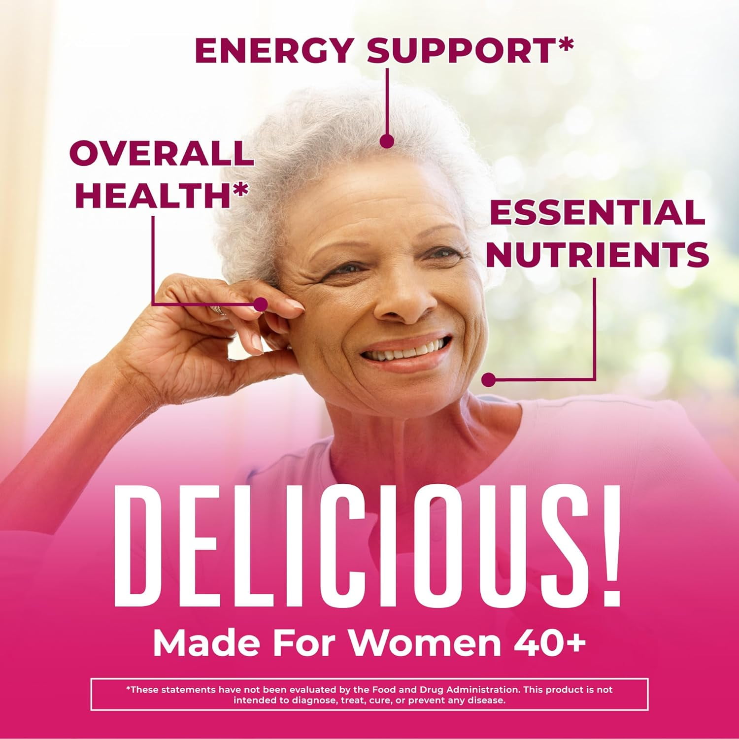 MARYRUTH'S 40+ WOMEN VITAMIN | SUGAR FREE LIQUID MULTIVITAMIN | IMMUNE SUPPORT, MOOD BALANCE | VEGAN NON-GMO | 14-0.5 FL OZ POUCHES