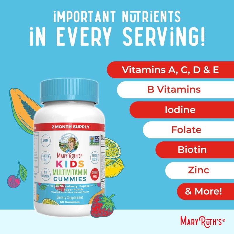 MARY RUTHS KIDS MULTIVITAMIN 60 GUMMIES FOR CHILDREN