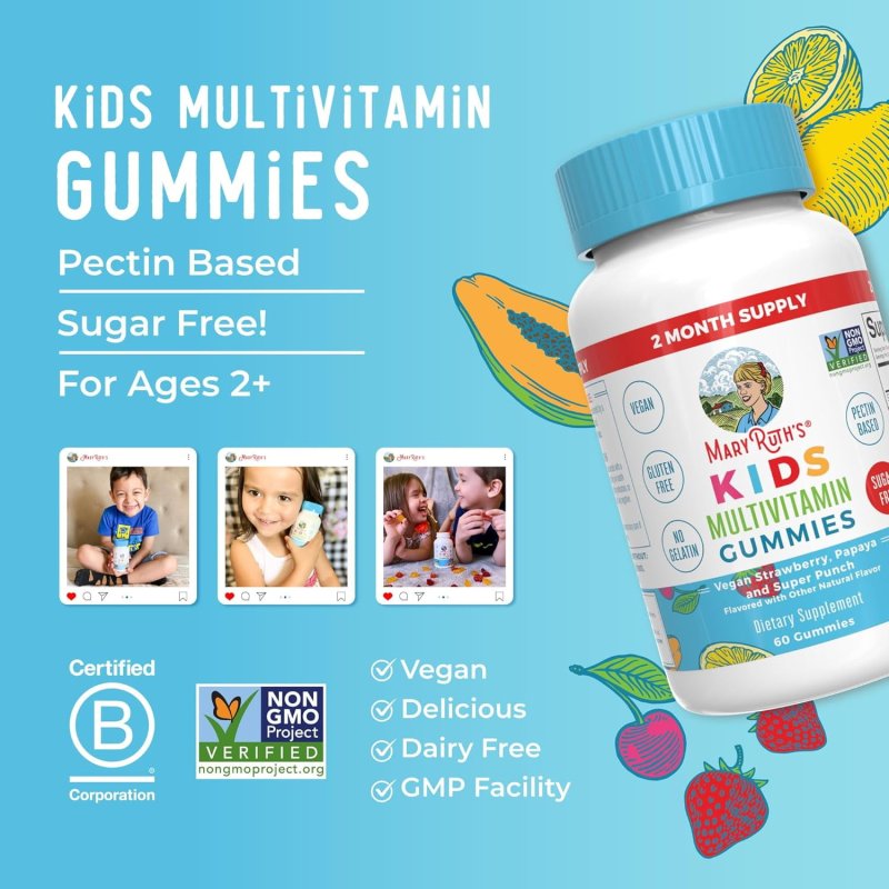 MARY RUTHS KIDS MULTIVITAMIN 60 GUMMIES FOR CHILDREN