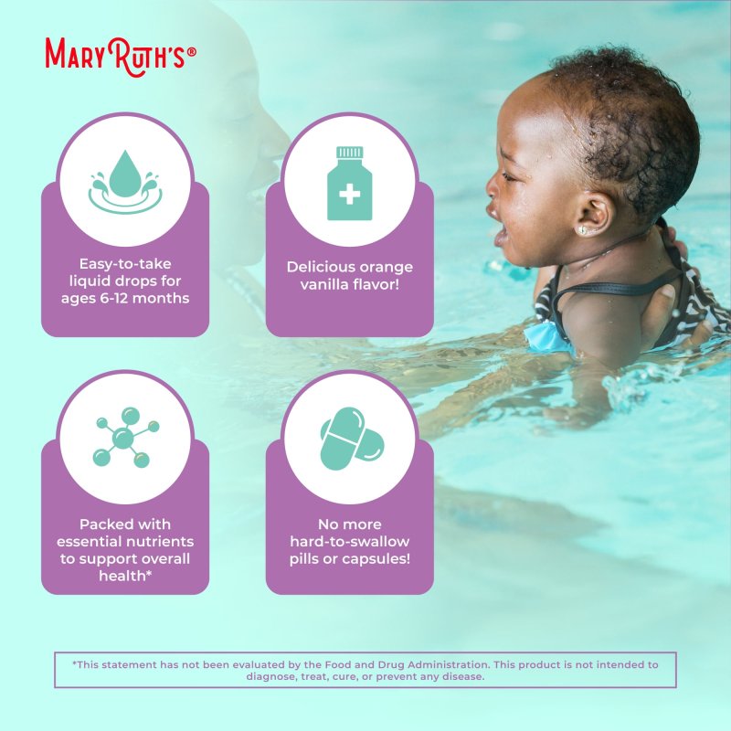 MARYRUTHS USDA ORGANIC LIQUID MULTIVITAMIN FOR BABIES AND INFANTS 2 FL OZ
