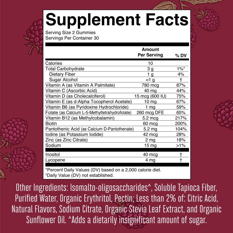 MARYRUTH ORGANICS MEN'S HEALTH MULTIVITAMINS WITH LYCOPENE VEGAN NON-GMO 60 COUNT