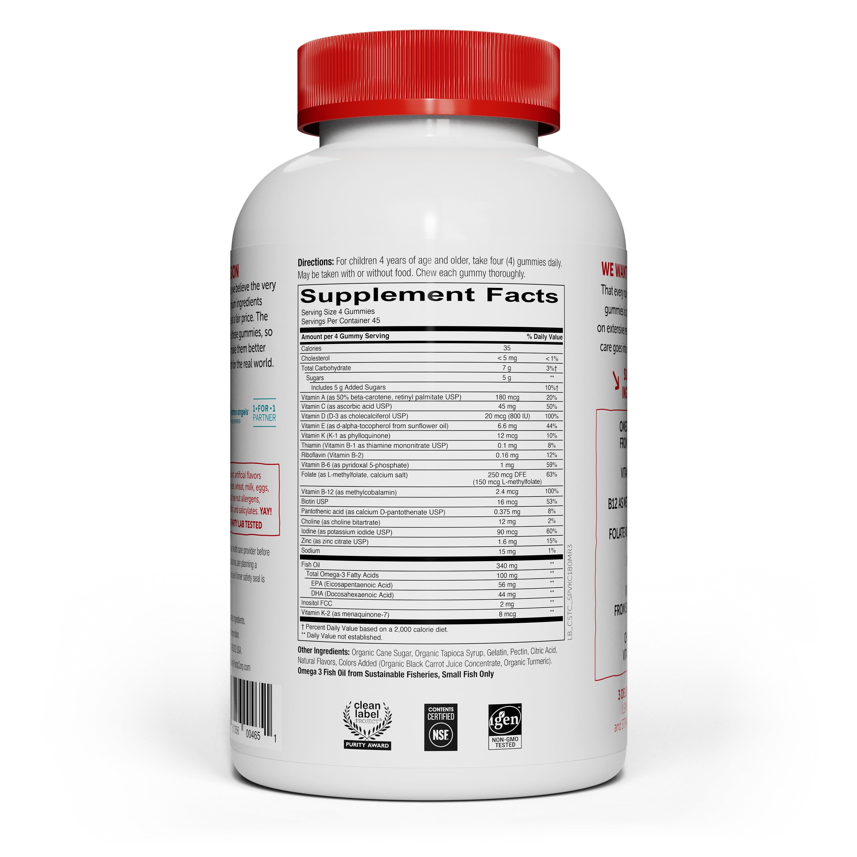 SMARTYPANTS KIDS MULTIVITAMIN GUMMIES 180 COUNT - HEALTHY DAILY SUPPLEMENT FOR CHILDREN BY AMERIKASEPETIM