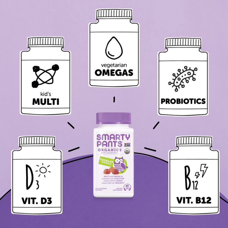 SMARTYPANTS ORGANIC TODDLER FORMULA 60 COUNT FOR HEALTHY GROWTH AND DEVELOPMENT