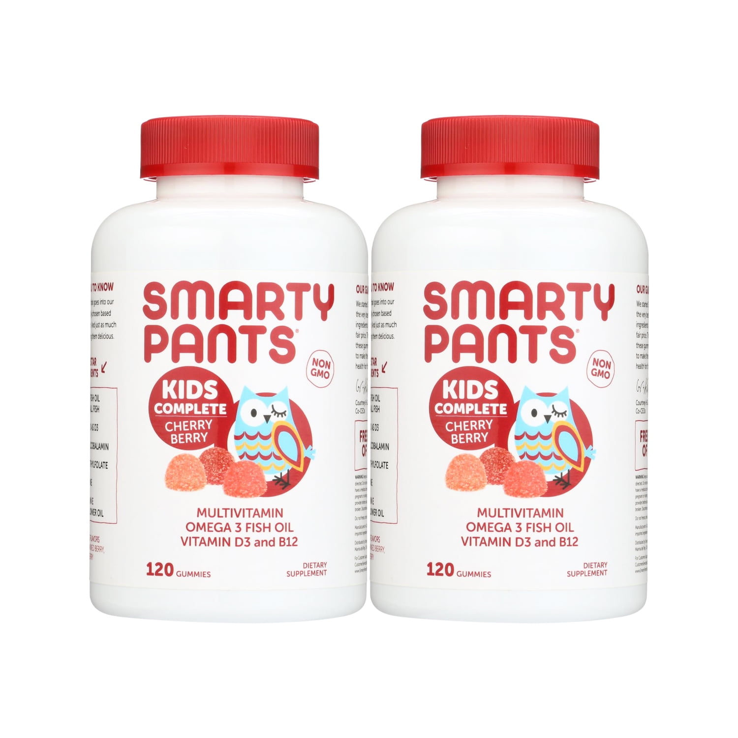 SMARTYPANTS KIDS CHERRY GUMMY MULTIVITAMIN 2 PACK 120 COUNT