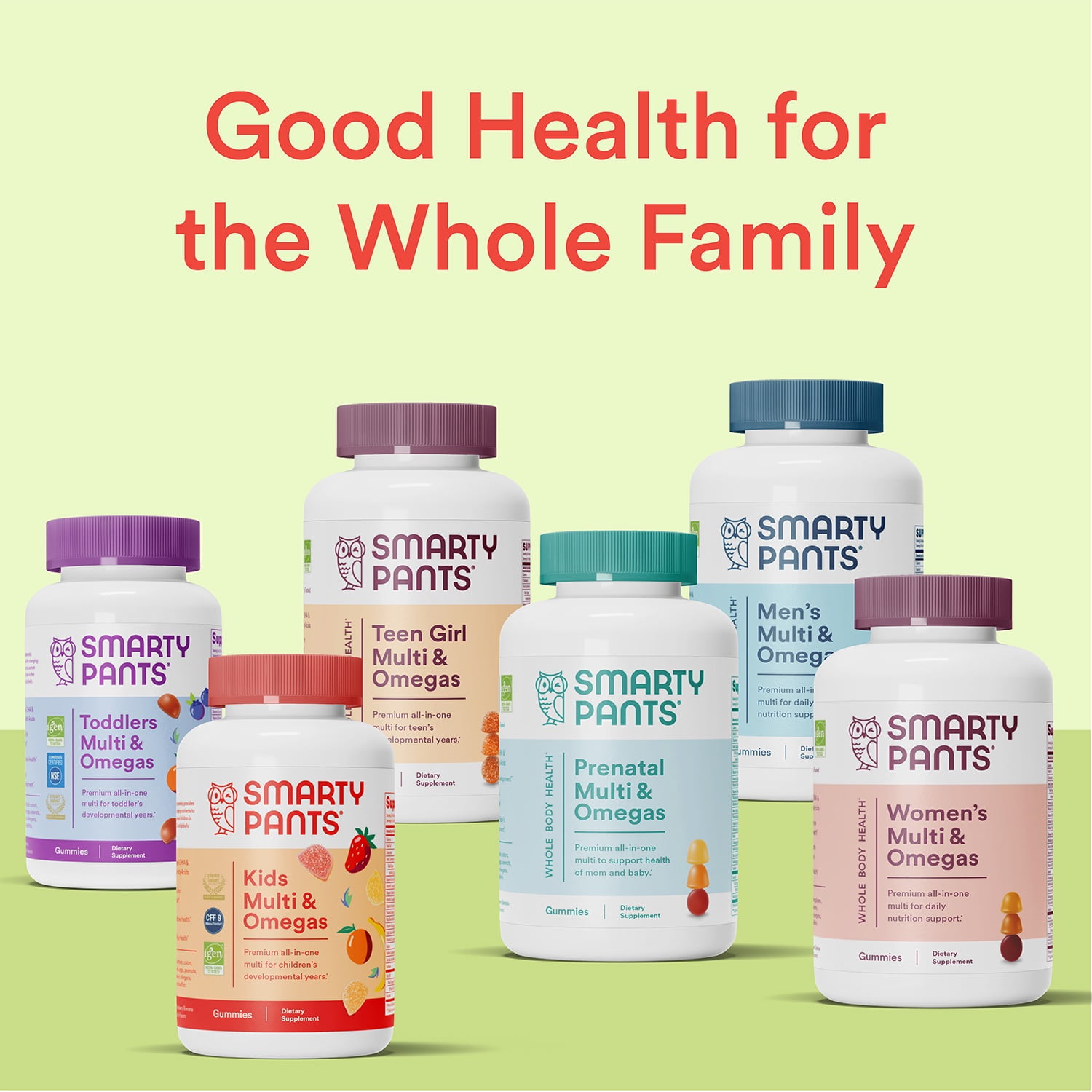 SMARTYPANTS KIDS FIBER MULTIVITAMIN PROBIOTIC GUMMY BUNDLE 30 DAY SUPPLY