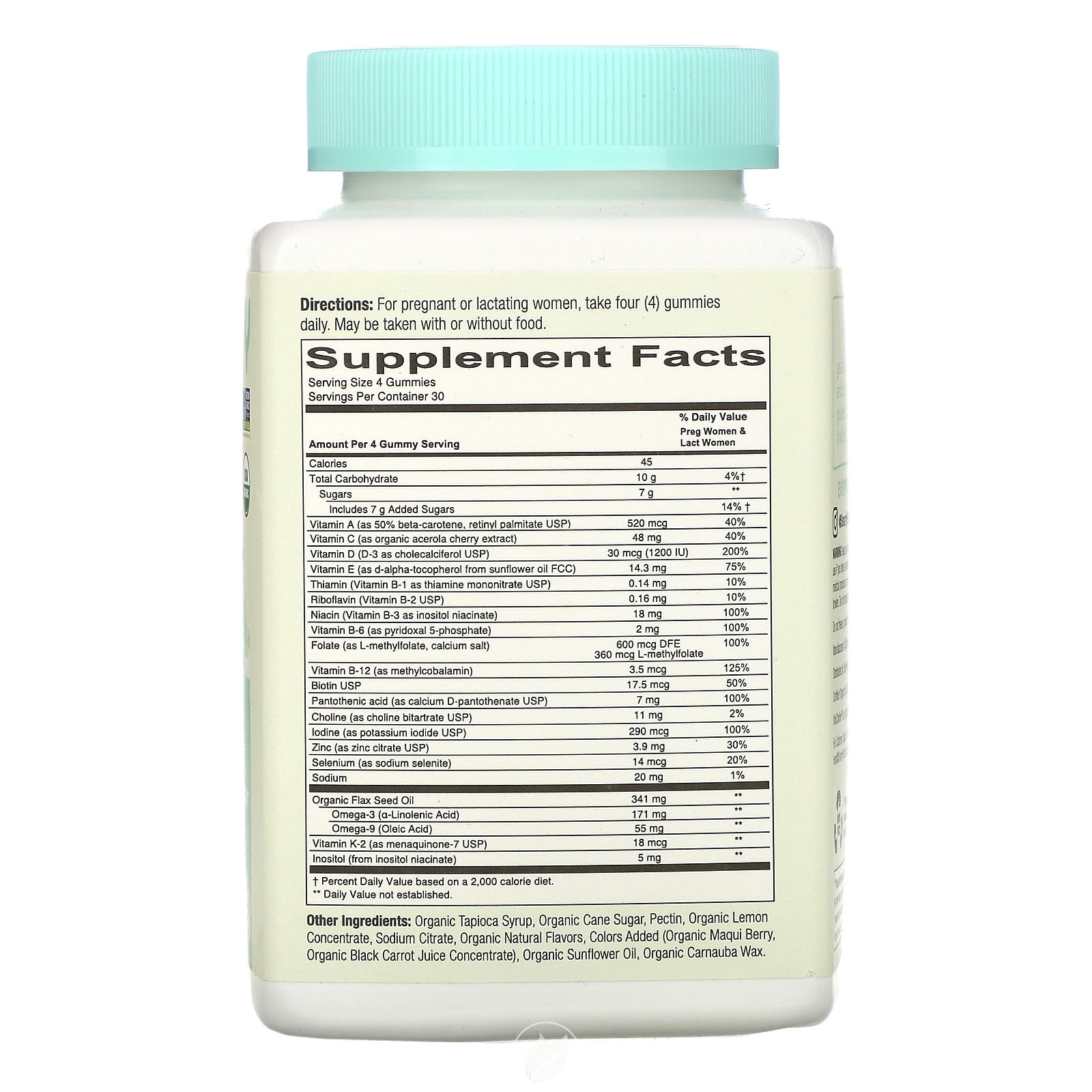 SMARTYPANTS ORGANIC PRENATAL FORMULA 120 GUMMY VITAMINS 3 PACK