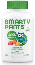 SMARTYPANTS KIDS COMPLETE FIBER GUMMY MULTIVITAMINS 120 EA PACK OF 4