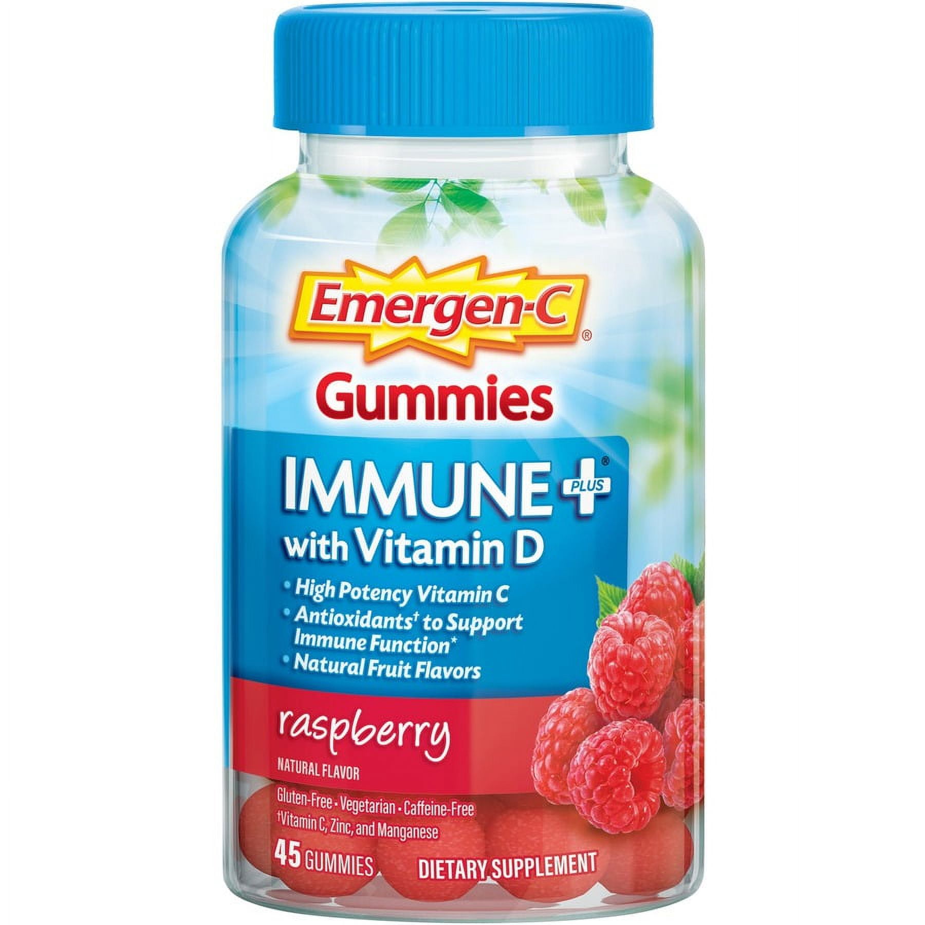 EMERGEN-C IMMUNE+ RASPBERRY GUMMIES FOR IMMUNE SUPPORT 45 EACH