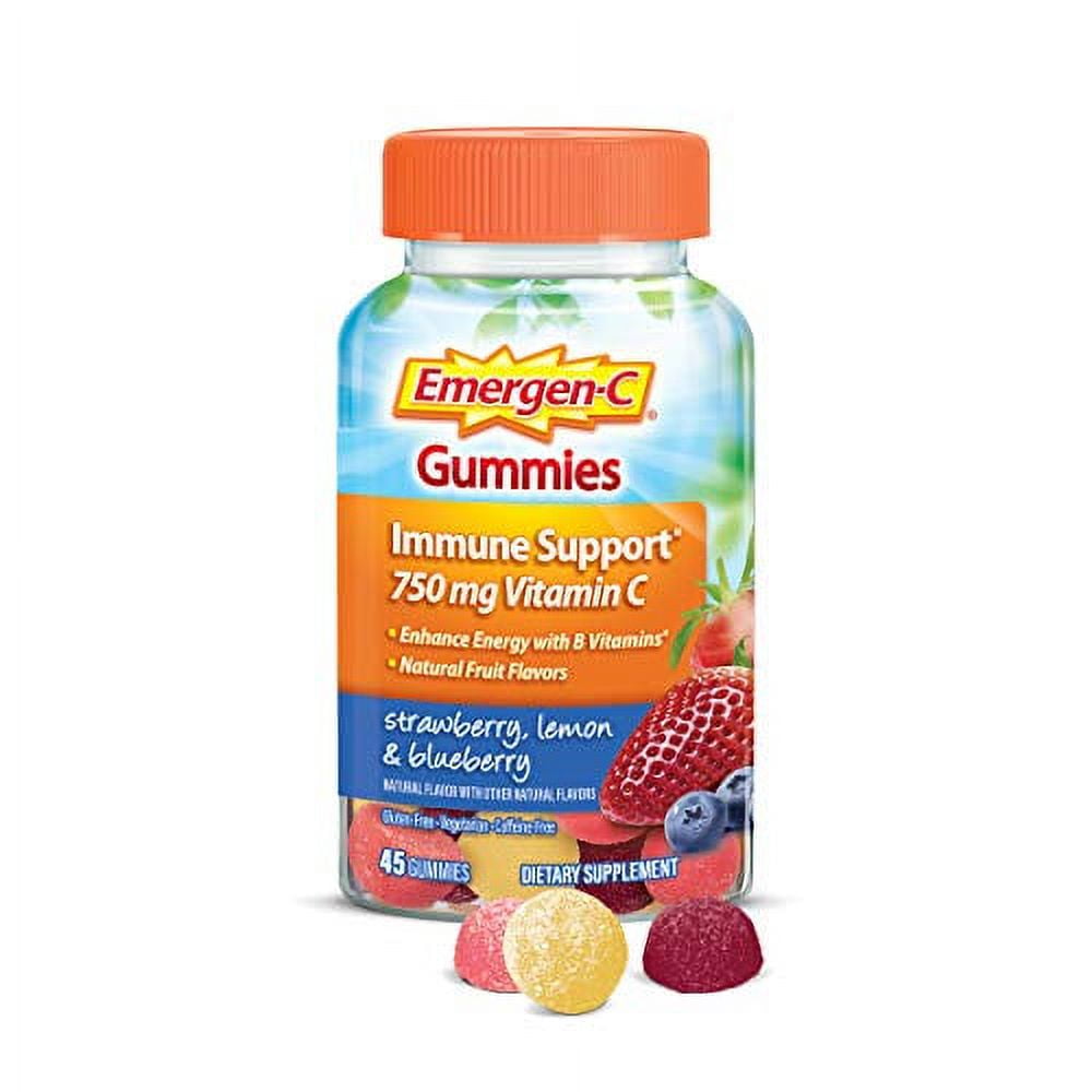 EMERGEN-C BOOST YOUR IMMUNITY WITH EMERGEN-C 750MG VITAMIN C GUMMIES FOR ADULTS - 45 GUMMIES
