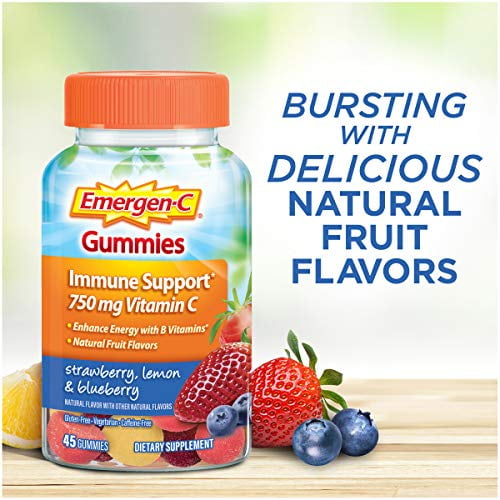 EMERGEN-C BOOST YOUR IMMUNITY WITH EMERGEN-C 750MG VITAMIN C GUMMIES FOR ADULTS - 45 GUMMIES