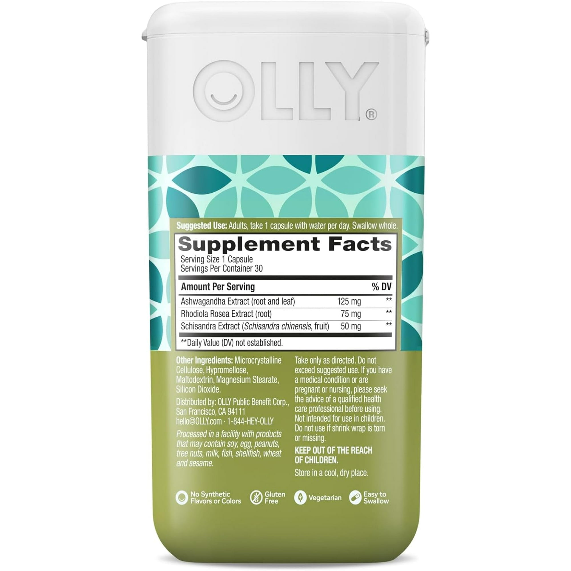 OLLY PLANT POWERED CHILL WITH ASHWAGANDHA 30 CAPSULES
