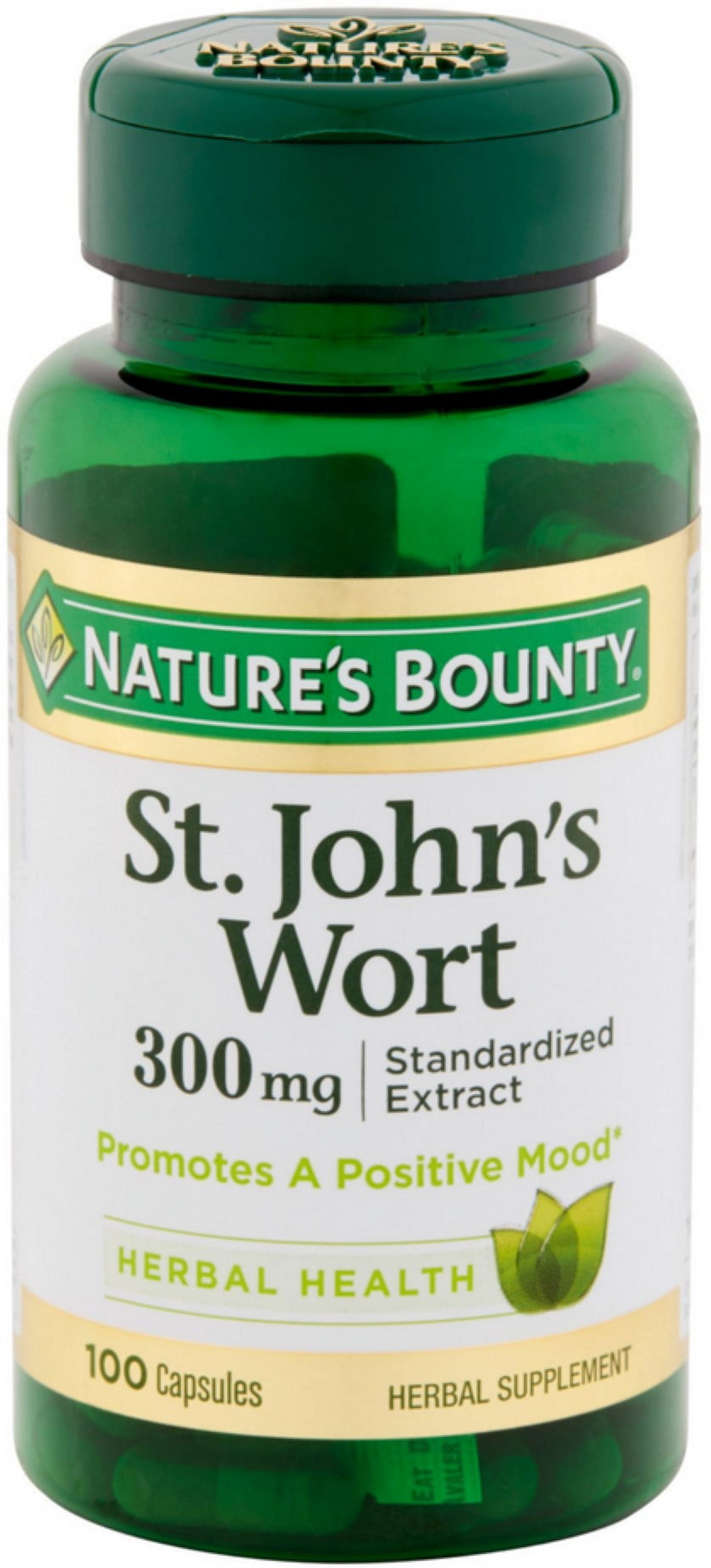 NATURE'S BOUNTY ST. JOHNS WORT 300MG CAPSULES 100 EA PACK OF 4