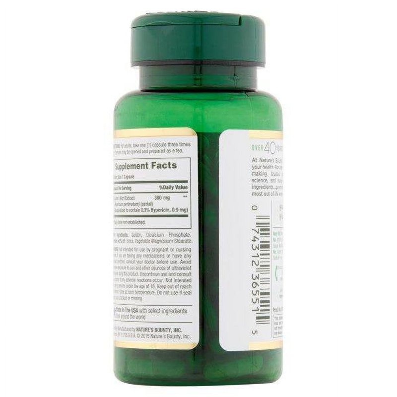 NATURE'S BOUNTY ST. JOHNS WORT 300MG CAPSULES 100 EA PACK OF 4