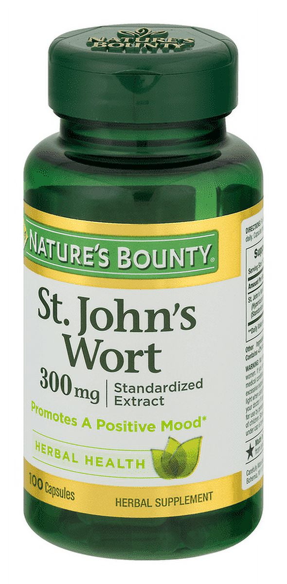 NATURE'S BOUNTY ST. JOHNS WORT 300MG CAPSULES 100 EA PACK OF 4