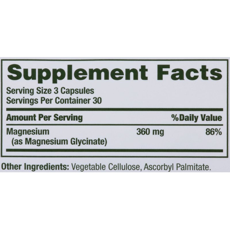 NATURE'S BOUNTY ADVANCED MAGNESIUM GLYCINATE 360MG 90 CT FOR HEART NERVES MUSCLE BONE HEALTH SUPPORT