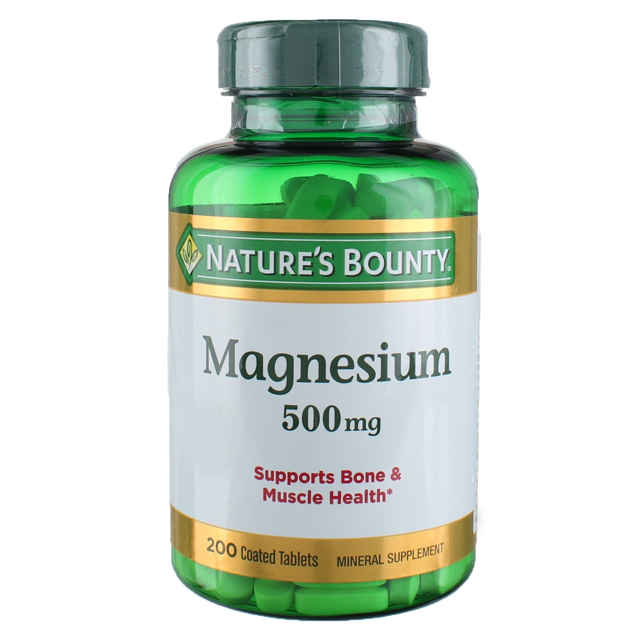 NATURE BOUNTY MAGNESIUM 500MG COATED TABLETS 200 EA PACK OF 6