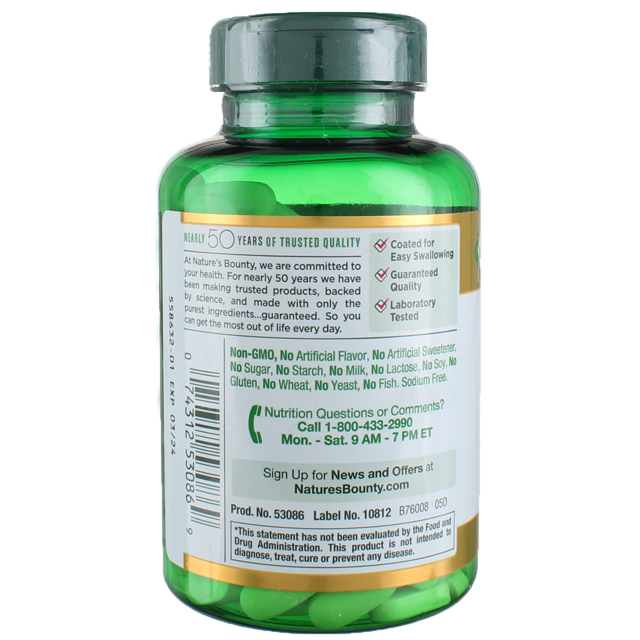 NATURE BOUNTY MAGNESIUM 500MG COATED TABLETS 200 EA PACK OF 6
