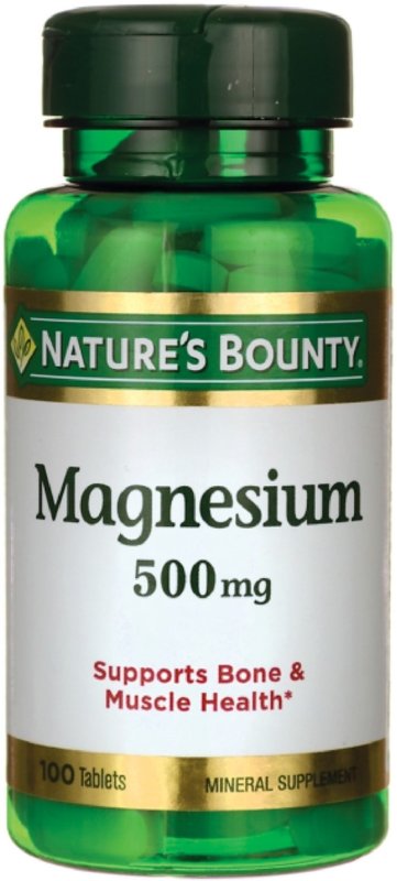 NATURE'S BOUNTY MAGNESIUM TABS 500MG - PACK OF 100 TABLETS
