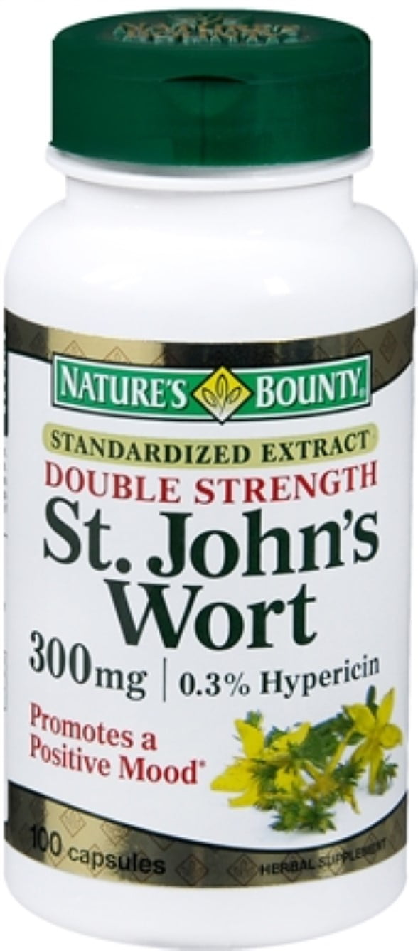 NATURE'S BOUNTY ST JOHNS WORT 300MG CAPSULES 100 COUNT PACK OF 6