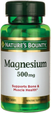 NATURE'S BOUNTY MAGNESIUM 500MG MUSCLE HEALTH SUPPORT 100 CT 2 PACK