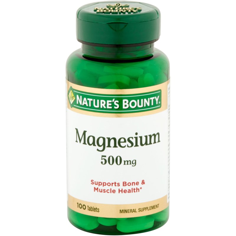 NATURE'S BOUNTY 500MG MAGNESIUM BONE HEALTH SUPPORT 100CT 6PACK