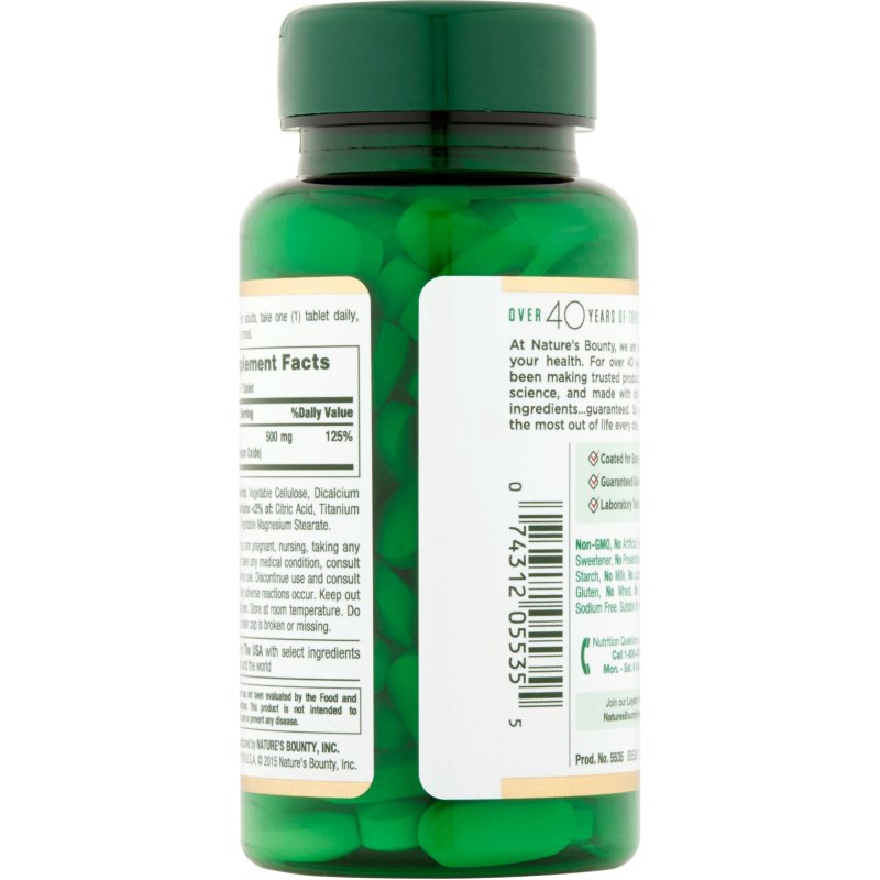 NATURE'S BOUNTY 500MG MAGNESIUM BONE HEALTH SUPPORT 100CT 6PACK