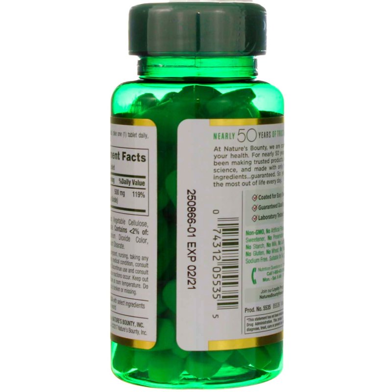 NATURE'S BOUNTY MAGNESIUM 500MG TABLETS 100CT PACK OF 6 FOR OPTIMAL HEALTH