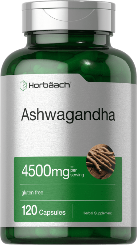 HORBAACH ASHWAGANDHA CAPSULES 4500MG SUPPLEMENT FOR MEN AND WOMEN 120 COUNT