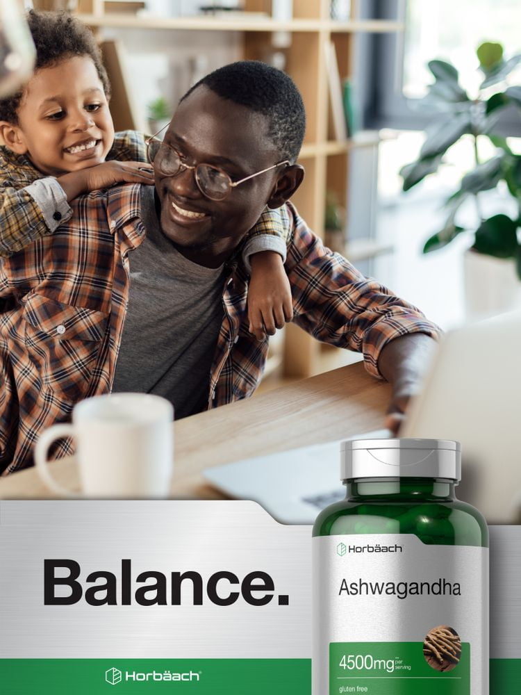 HORBAACH ASHWAGANDHA CAPSULES 4500MG SUPPLEMENT FOR MEN AND WOMEN 120 COUNT