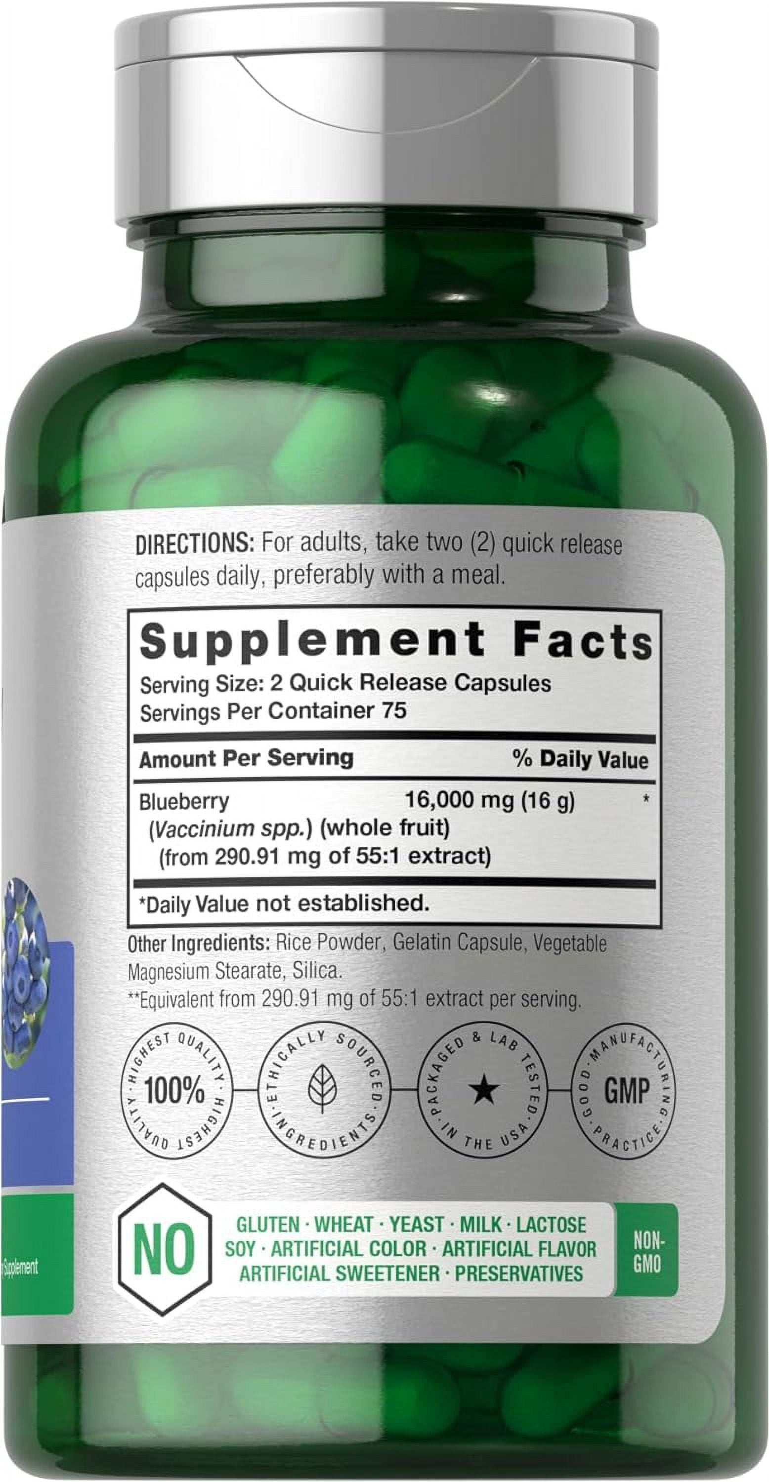 HORBAACH  BLUEBERRY EXTRACT 16000MG 150 CAPSULES