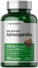 HORBAACH ASHWAGANDHA CAPSULES MAX STRENGTH SUPPLEMENT 120 CAPSULES