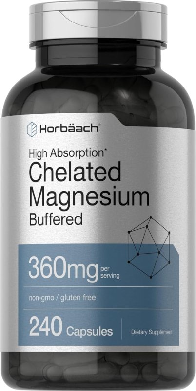 HORBAACH CHELATED MAGNESIUM 360MG 240 CAPSULES