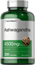 HORBAACH ASHWAGANDHA CAPSULES 4500MG 200 COUNT WITH BLACK PEPPER MEN WOMEN