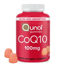 QUNOL COQ10 GUMMIES 100MG ULTRA HIGH ABSORPTION HEART HEALTH SUPPLEMENT 60 COUNT
