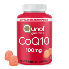 QUNOL COQ10 GUMMIES 100MG ULTRA HIGH ABSORPTION HEART HEALTH SUPPLEMENT 60 COUNT
