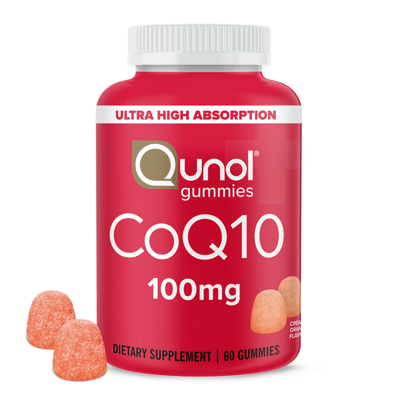 QUNOL COQ10 GUMMIES 100MG ULTRA HIGH ABSORPTION HEART HEALTH SUPPLEMENT 60 COUNT
