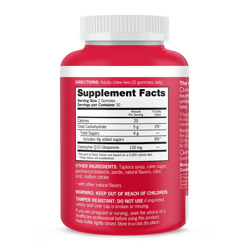 QUNOL COQ10 GUMMIES 100MG ULTRA HIGH ABSORPTION HEART HEALTH SUPPLEMENT 60 COUNT