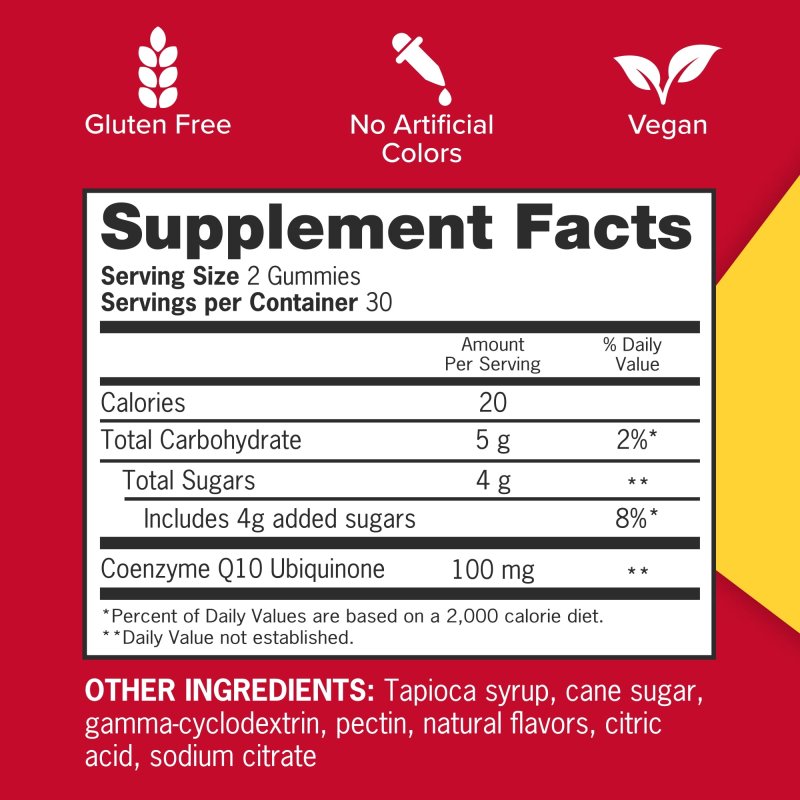 QUNOL COQ10 GUMMIES 100MG ULTRA HIGH ABSORPTION HEART HEALTH SUPPLEMENT 60 COUNT