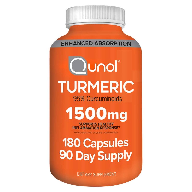 QUNOL TURMERIC 1500MG 180 CAPSULES FOR ENHANCED WELLNESS