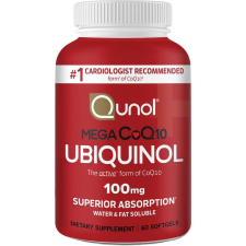 QUNOL MEGA UBIQUINOL COQ10 SOFTGELS 100MG HEART HEALTH ANTIOXIDANT SUPPLEMENT 60 COUNT