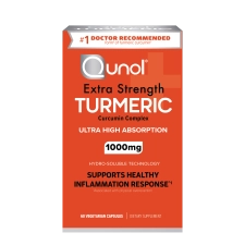 QUNOL TURMERIC CURCUMIN CAPSULES 1000MG EXTRA STRENGTH - HYDRO-SOLUBLE TECH - 60 VEGGIE CAPSULES