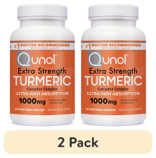 QUNOL TURMERIC CURCUMIN CAPSULES 1000MG EXTRA STRENGTH 2 PACK HYDRO-SOLUBLE TECHNOLOGY 60 VEGGIE CAPSULES