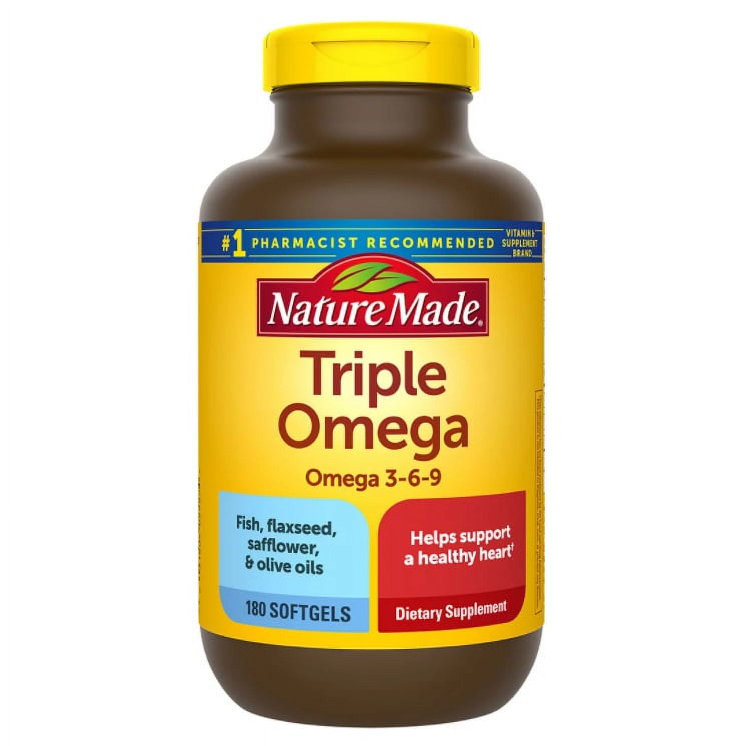NATURE MADE TRIPLE OMEGA-3-6-9 180 CT FOR HEART HEALTH AND WELLNESS