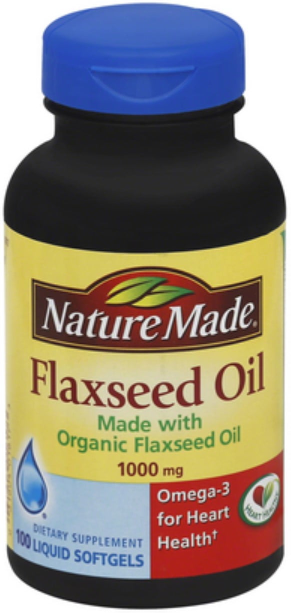 NATURE MADE FLAXSEED OIL 1000MG SOFTGELS 100 COUNT FOR HEALTHY LIVING
